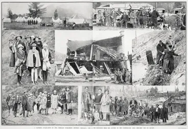 A general evacuation of the stricken Murchison district ordered: the refugees from the centre of the earthquake area brought out to safety Image: A general evacuation of the stricken Murchison district ordered: the refugees from the centre of the earthquake area brought out to safety