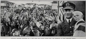 Auckland Children Honoured By A Visit From The Famous Flying Men: The Reception At Point Chevalier School Image: Auckland Children Honoured By A Visit From The Famous Flying Men: The Reception At Point Chevalier School
