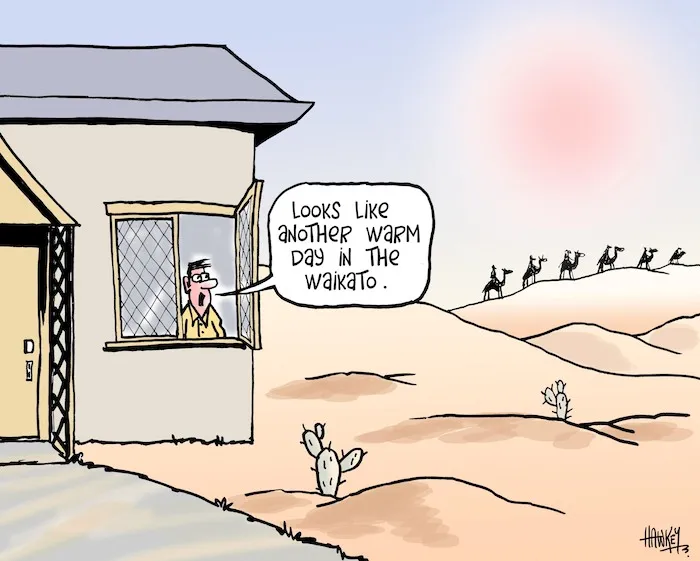 "Looks like another warm day in the Waikato." 17 January, 2008