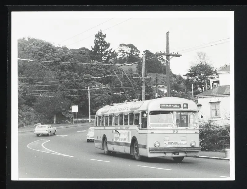 Trolley bus 95 on route 5 Pt Chevalier on Mount Eden Road