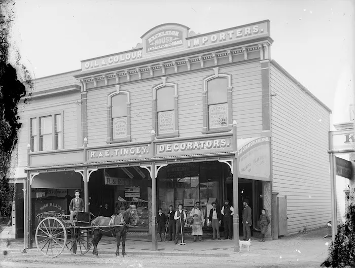 Shop of R & E Tingey, decorators, in Wanganui