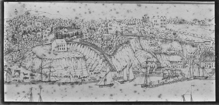 City of Auckland, 1876 - detail