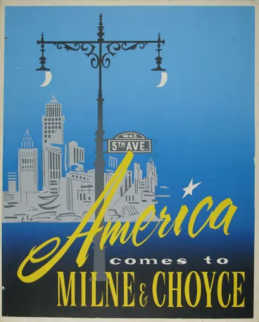 Image: Milne and Choyce advertising poster