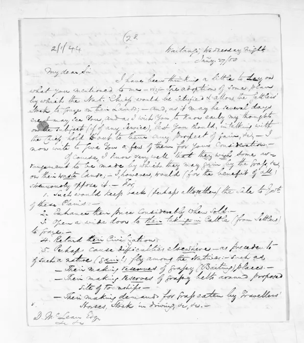 Inward letters - William Colenso