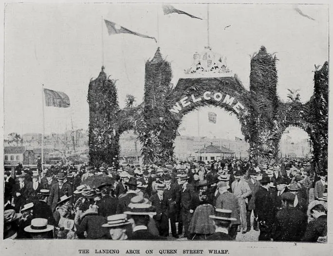 The landing Arch on Queen Street Wharf