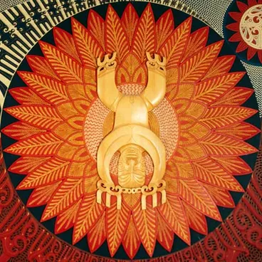 Tāne raising the sky Image: Tāne raising the sky