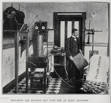 Image: Preparing The Rontgen Ray Tube For An X-Ray Diagnosis