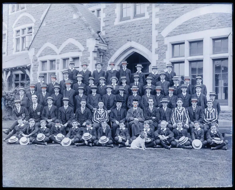 Glass Plate Negative: Christ College group