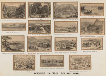 Image: Scenes in the Māori war