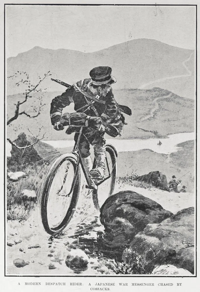 A MODERN DESPATCH RIDER: A JAPANESE WAR MESSENGER CHASED BY COSSACKS