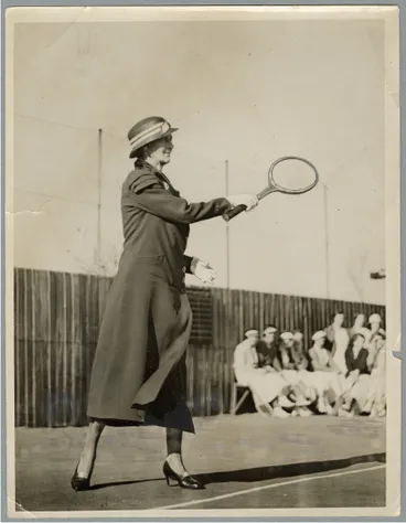 Image: Mrs Elizabeth McCombs at opening season, Woolston