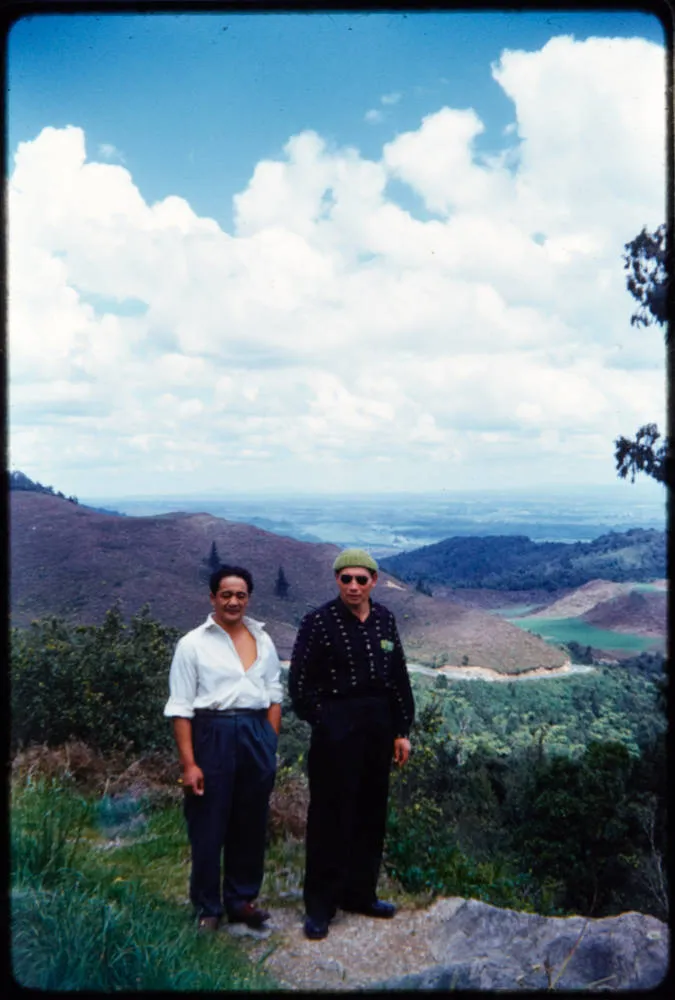 Two men at the Kaimai Range
