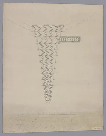 Image: [Artist unknown] :Drawing of rare canoe sail in the British Museum.