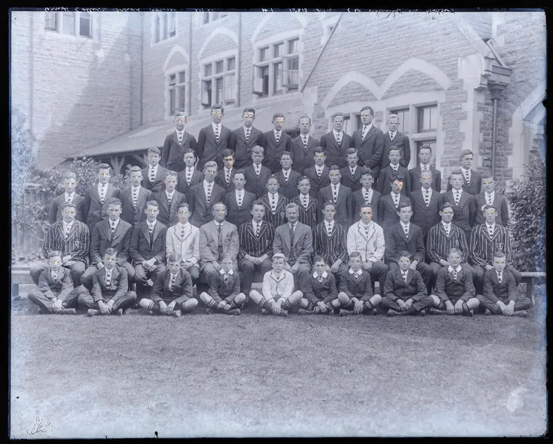 Glass Plate Negative: Christ's College, school house, 1920