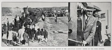 Image: A day of great rejoicing in the north: the Waiotira-Kirikopuni section of the Dargaville railway opened by the Prime Minister
