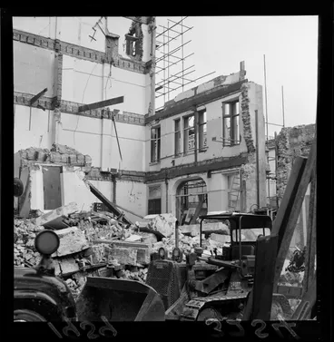 Image: 'Aubrey Gualter' building being demolished, Wellington City
