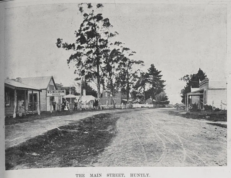 A Waikato Coal Centre: Scenes about Huntly: The main street, Huntly