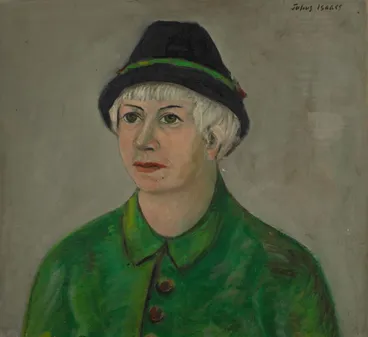 Image: Betty Isaacs, the artist's wife, in green