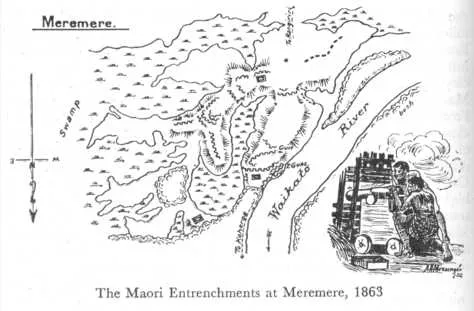 The Maori Entrenchments at Meremere, 1863