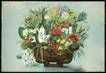 Image: Huddlestone, William :Native flowers of New Zealand. W. Schmidt litho. Auckland, New Zealand graphic, 1899