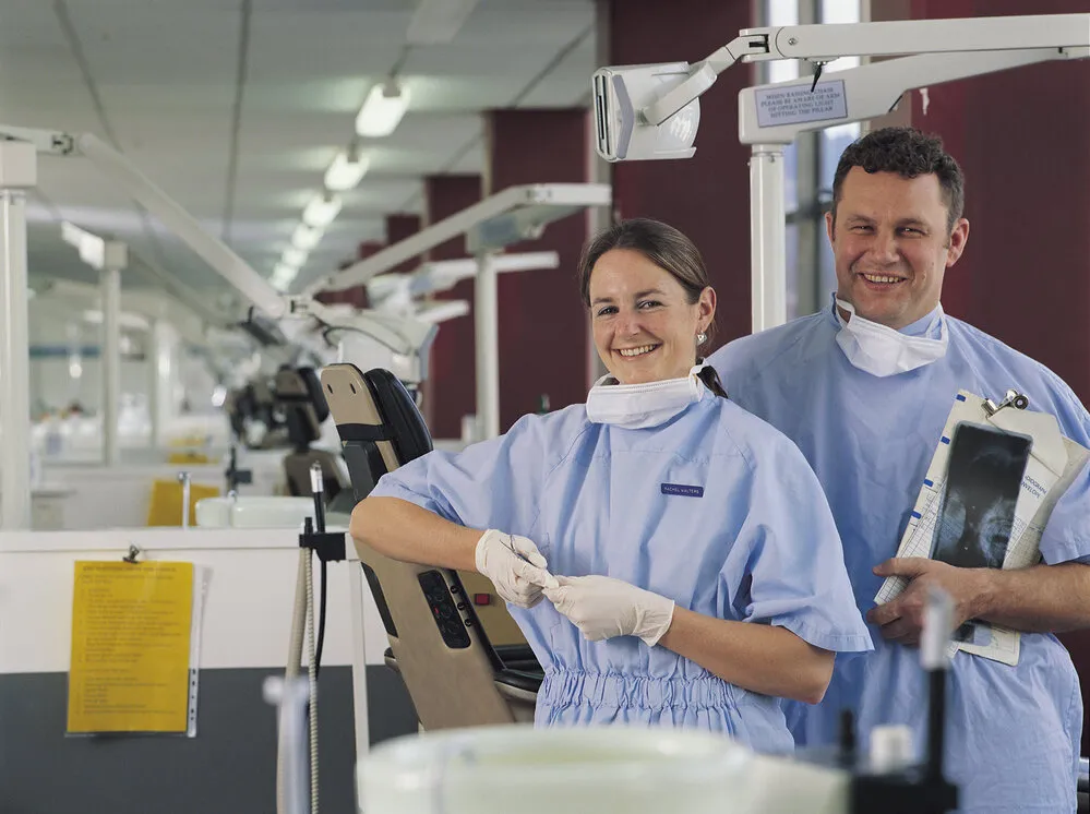 School of Dentistry house surgeon Rachel Walters and postgraduate student Matt Barker