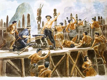 Image: Dicky Barrett at Ōtaka Pā, 1832