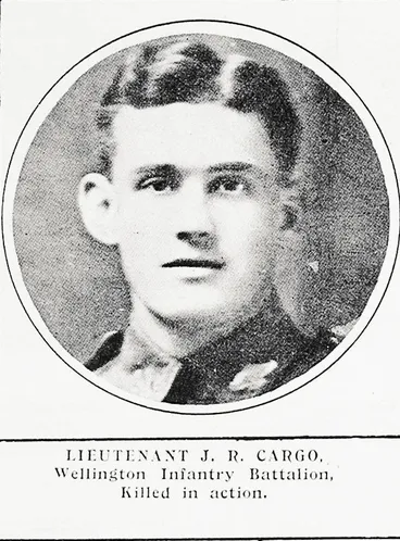 Image: Lieutenant J. R. Cargo, Wellington Infantry Battalion, killed in action