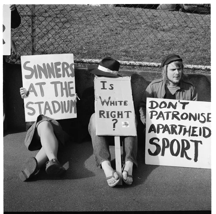 "Stop the Tour 1976" protest in Wellington