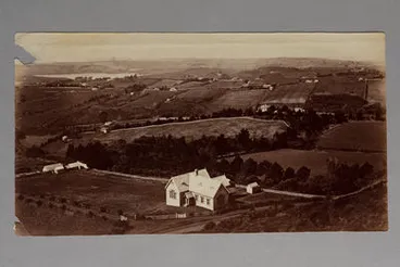Image: Remuera Road, with school in foreground.