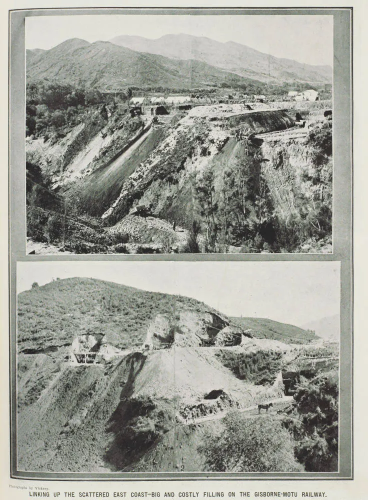 Linking up the scattered East Coast-big and costly filling on the Gisborne-Motu Railway