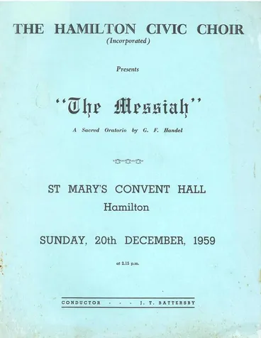 Image: Hamilton Civic Choir Concert Programme
