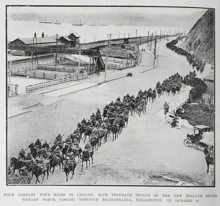 Four abreast, four miles in length