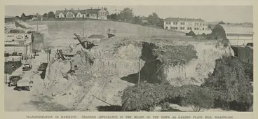 Image: Transformation in Hamilton: changed appearance in the heart of the town as Garden Place Hill disappears