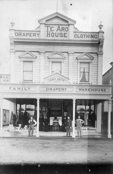 Image: Te Aro House, Cuba Street Wellington, in the late 1870s