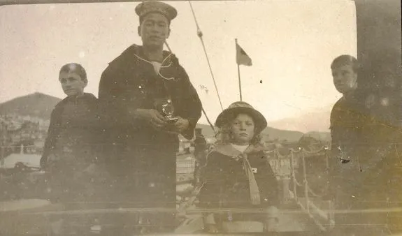 The Japanese war ship.