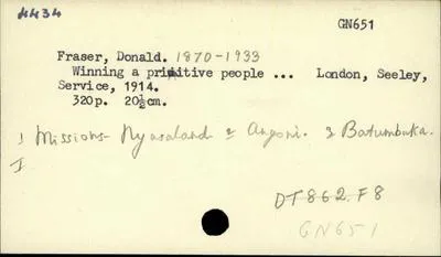 Winning a primitive people