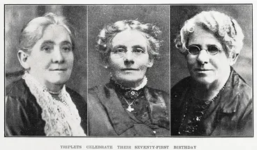 Image: Triplets celebrate their seventy-first birthday