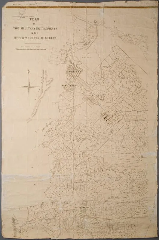 Plan of the Military Settlements in the Upper Waikato District