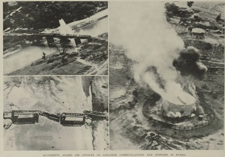 Successful Allied air attacks on Japanese communications and supplies in Burma