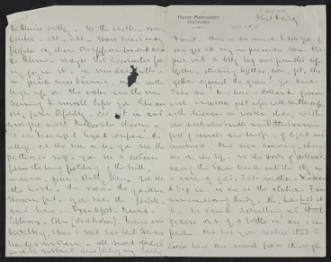 Image: Draft of a letter written by Katherine Mansfield