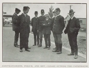 Image: The aftermath of the strike in Waihi - the inquest on Evans