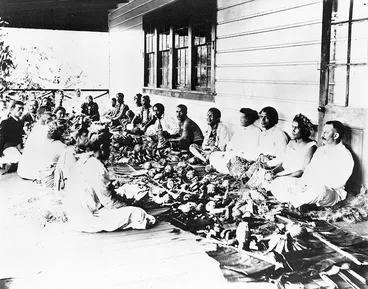 Image: Feast at Robert Louis Stevenson's House, Vailima, Samoa