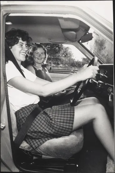 Image: Taking the wheel, Papakura, 1978