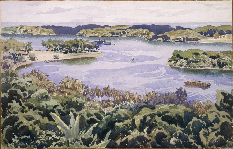 Blanche Harbour, Falamai Beach from Japanese gun position