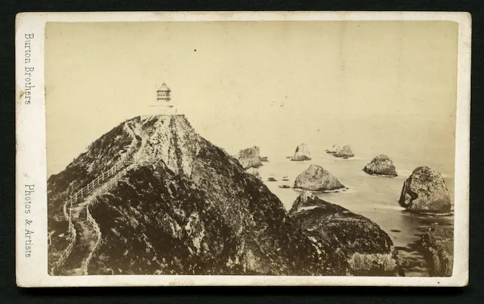 Burton Brothers (Dunedin) fl 1868-1896 :Picture of Nuggets lighthouse
