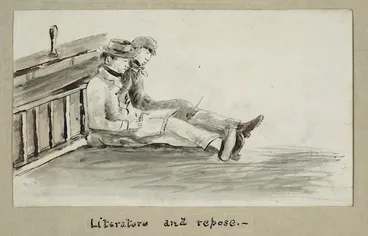 Image: Pearse, John 1808-1882 :Doings on the Duke of Portland [1851] Literature and repose.