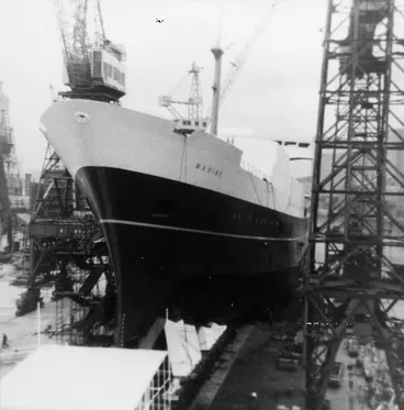 Image: Launching of the Wahine at Govan, Scotland, 1966.