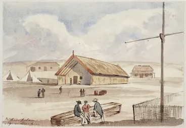 Image: [Fox, William] 1812-1893 :Potataus palace Ngaruawahia. 1864
