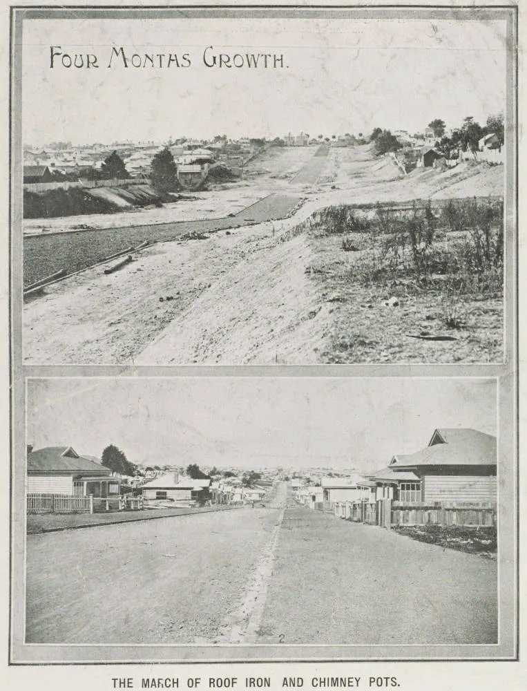 The march of roof iron and chimney pots