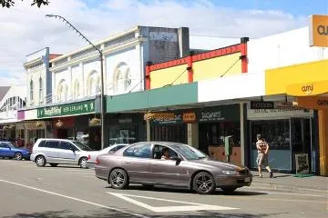 Shops on the east side of Queen Street, Masterton : digital image